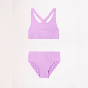 NWT Seafolly Australia Girls Summer Essential Tie Back Bikini in Violet size 14